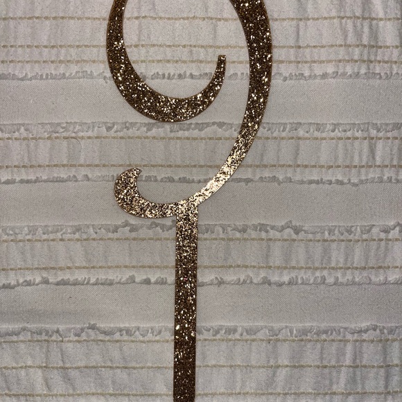 Gold Glitter Number Cake Toppers (NWT) - Picture 3 of 6